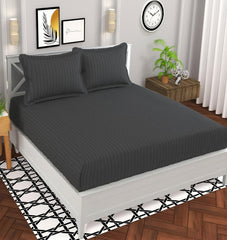 Cotton Double Bedsheet With 2 Pillow Cover - 90 X 90 Inches, Grey | Suitable For All Seasons & Easy To Wash | Bedding Set For Daily Use