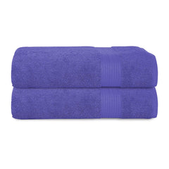 House Of Terry 100% Cotton Bath Towel 1000 Gsm | Quick Dry, Soft & Absorbent, Fade-Resistant, Skin-Friendly, For Men & Women Towel (Lilac) - Pack Of 2