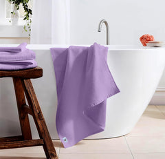 Enchant Home Pure Cotton Waffle Towel 400 Gsm | Lightweight Anti-Microbial & Water Absorbent Soft Touch Quick Drying Bath Towel | Lavender