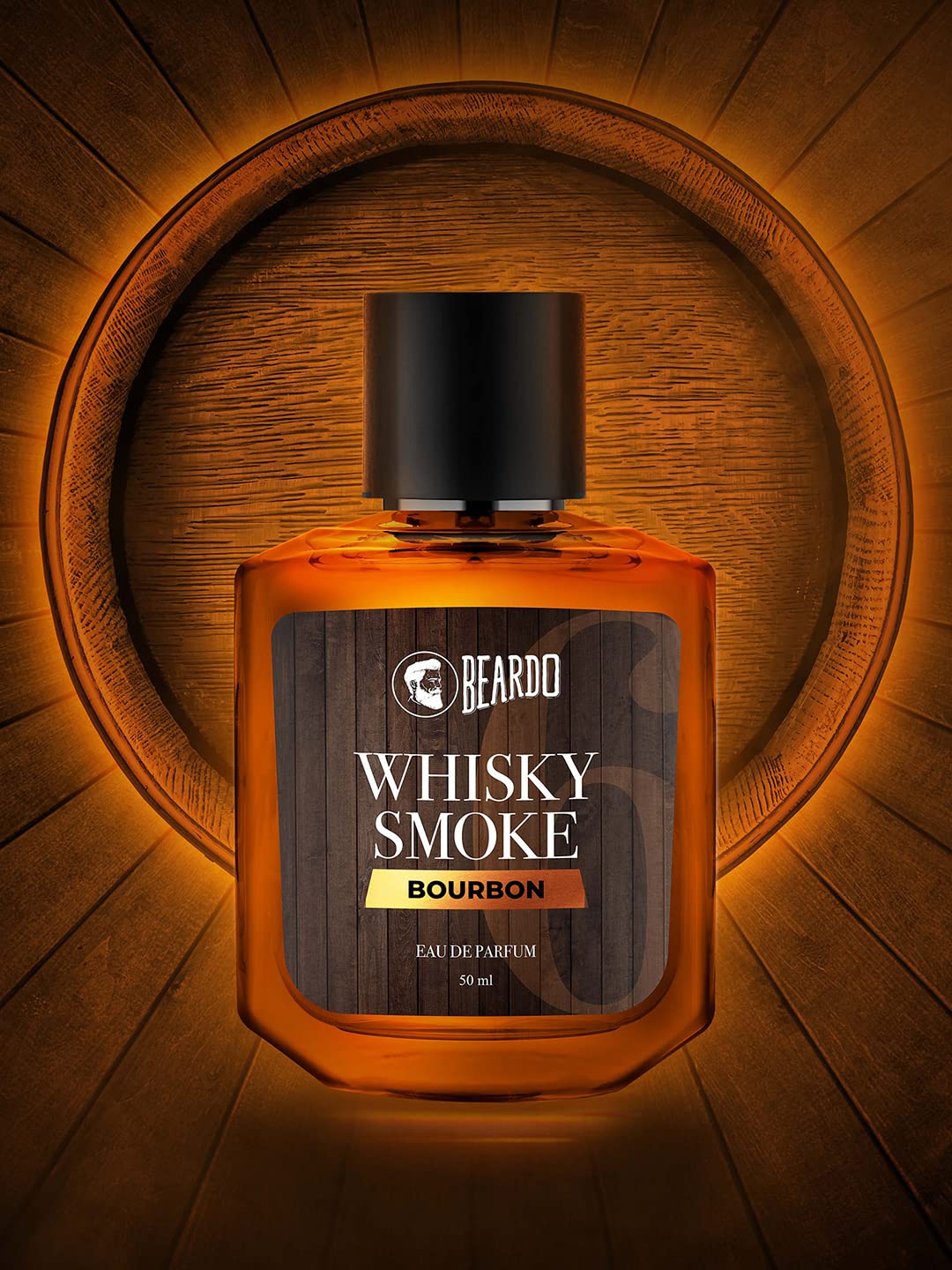 Beardo Men Whisky Smoke Bourbon Eau De Parfum 50ml 1.6 Fl.oz. | Best Suited For Officewear | Long Lasting Fragrance