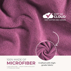 Black Gold The Finer Touch Microfiber Bath Towels 500 Gsm | Super Absorbent, Lightweight, Ultra-Soft, Fade Resistant (Purple)