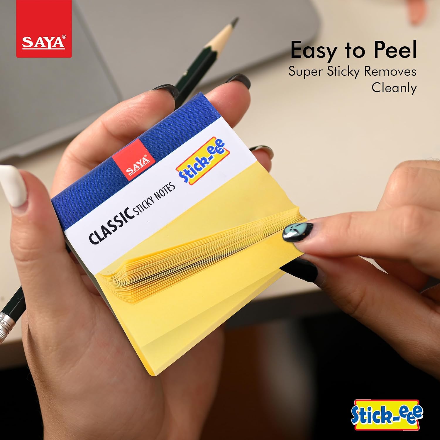 Sticky Notes Cube – 600 Sheets (100 Sheets X 6 Pads) | Self-Adhesive, Yellow - Ideal For Reminders
