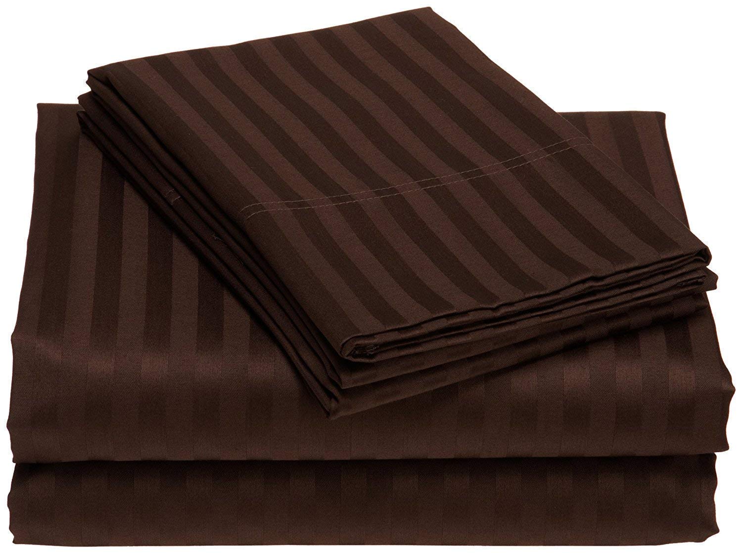 Cotton Bedsheet For Double Bed Queen Size - 90 X 100 Inches, Coffee With 2 Pillow Covers | 350 Thread Count | Premium Comfort Bedsheets For Home, Hotels & Guest House