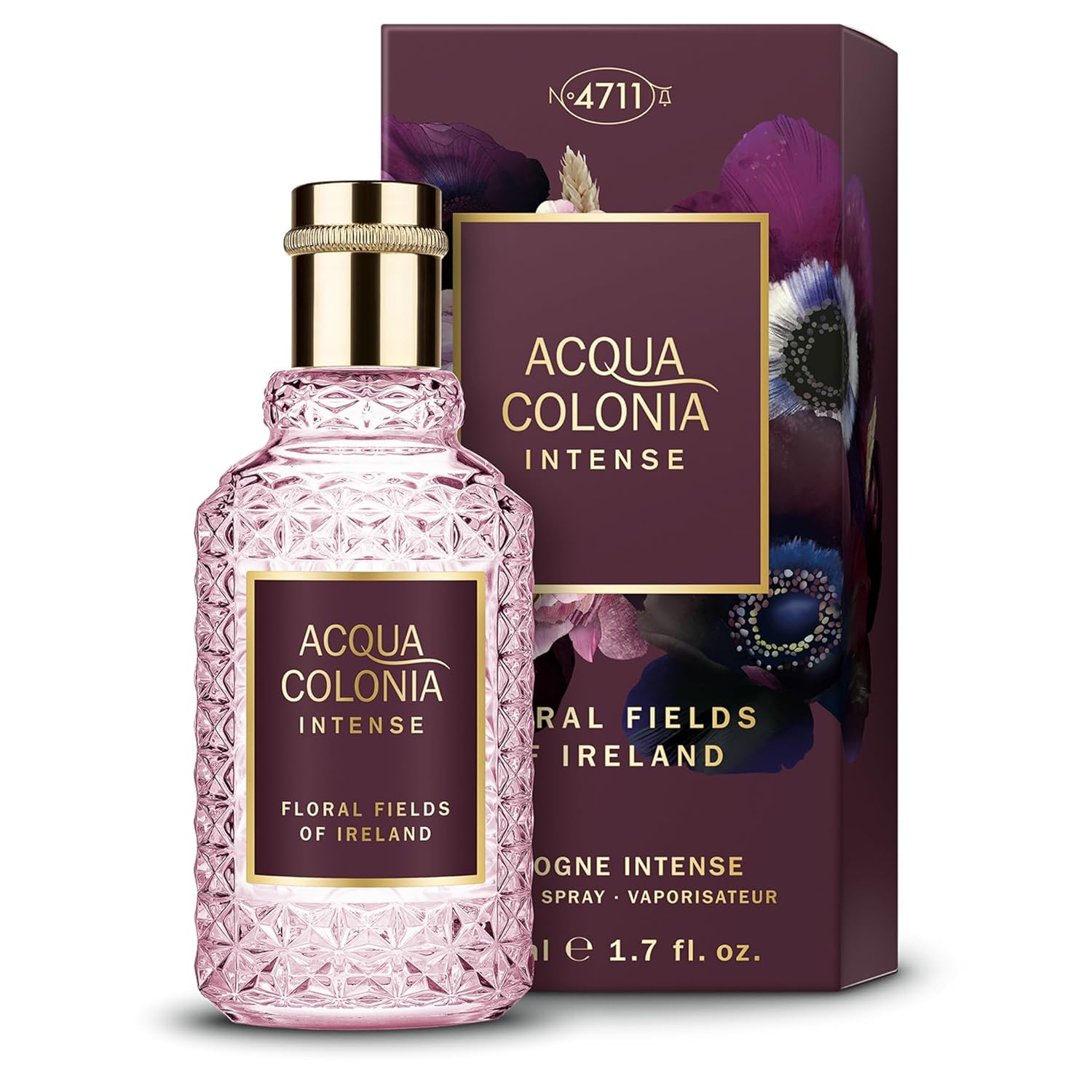 4711 Acqua Colonia Intense Floral Fields Of Ireland Eau De Cologne 50ml 1.6 Fl.oz. | Best Aniverssary Gift For Wife