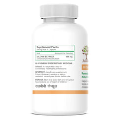 Sanmesh Ayurvedic Dalchini Capsules, 500mg Cinnamon Supplement For Healthy Blood Glucose Levels & Antioxidants | 60 Capsules 100gm 0.2lbs