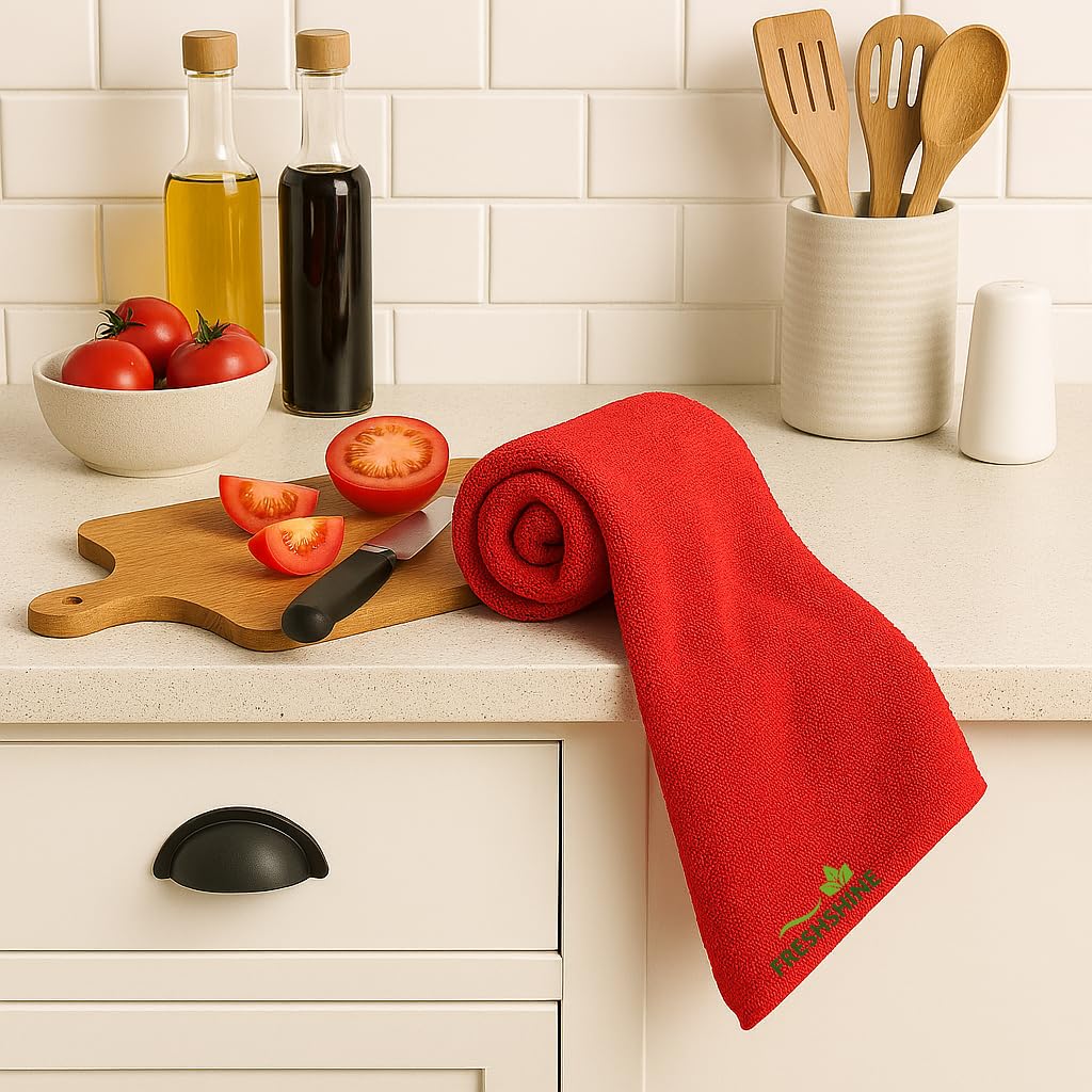 Freshshine Face Towel 600 Gsm | Super Soft Quick Dry Microfiber Face Towel (Multicolor) - Set Of 4