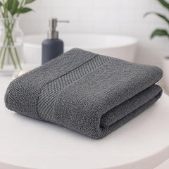 Premium 100% Combed Cotton Hand Towels 800 Gsm | Ultra Soft, Quick Dry & Highly Absorbent, For Home, Gym & Travel Hand Towel (Grey) - Pack Of 4