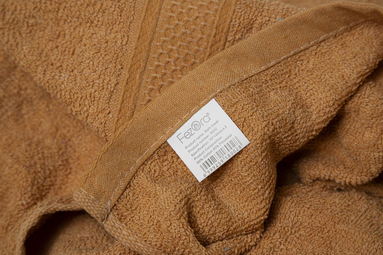 Fezora 100% Cotton Bath Towel 450 Gsm | Ultra Soft, Quick Dry, High Absorbency, Skin-Friendly Large Size Bath Towel (Light Brown)