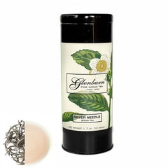 Glenburn Silver Needle White Tea - 50gm Tin, 1.7 Ounce | Rich Ethereal Flavor Premium Loose Leaf - Prized Clonal Shoots | Fine Indian Tea