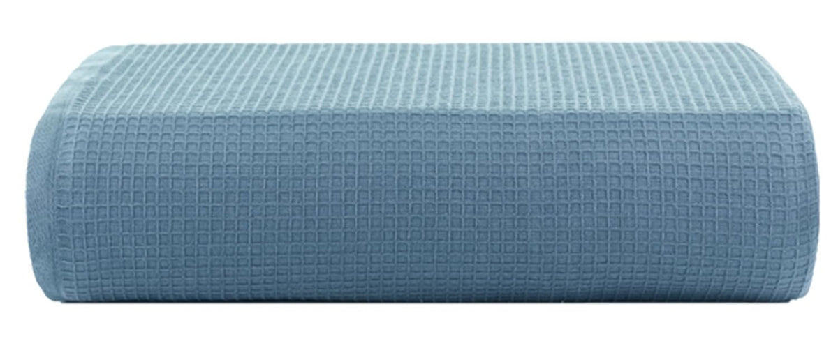 Casa Copenhagen Egyptian Cotton Waffle 1 Pcs Large Bath Towel 500 Gsm (Dusty Blue)