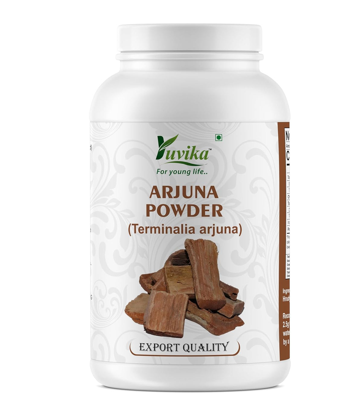Yuvika Arjuna Powder Terminalia Arjuna, Help Regulate Blood Pressure, Improve Blood Circulation And Protect The Heart | 100gm 0.2lbs
