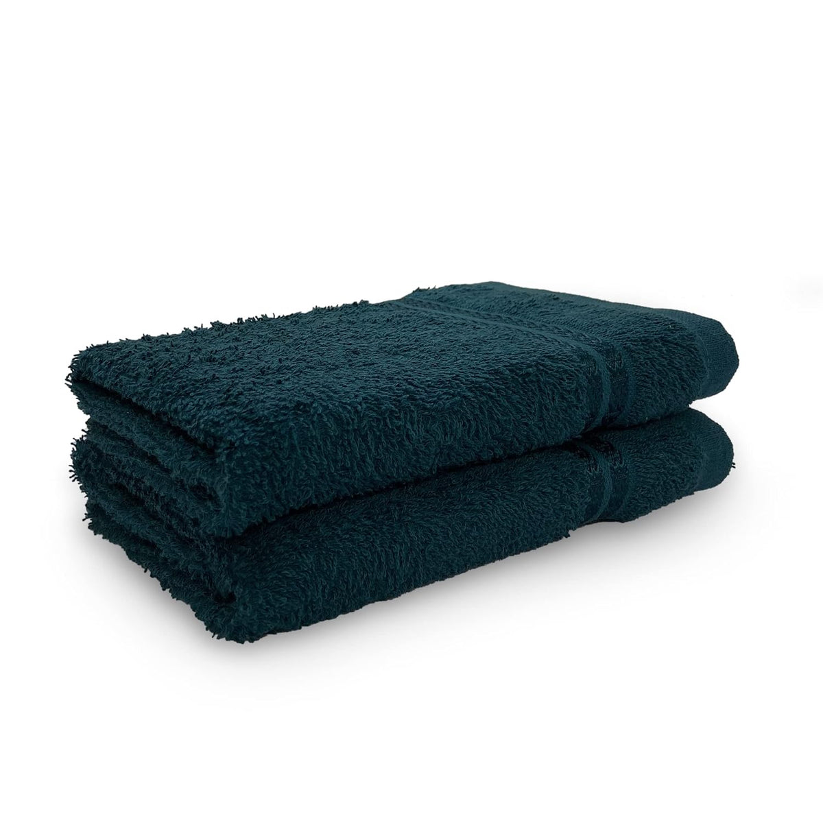 Welspun 100% Cotton Hand Towel 450 Gsm | Anti Bacterial Bright Colours High Absorbency -Teal (Pack Of 2)