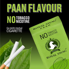 Royal Swag Natural Herbal Cigarettes Frutta, Paan Flavour (40 Sticks) 100% Tobacco-Free And Nicotine-Free With Ayurvedic Herbs Clove, Tulsi & More | Free From Additives And Chemicals