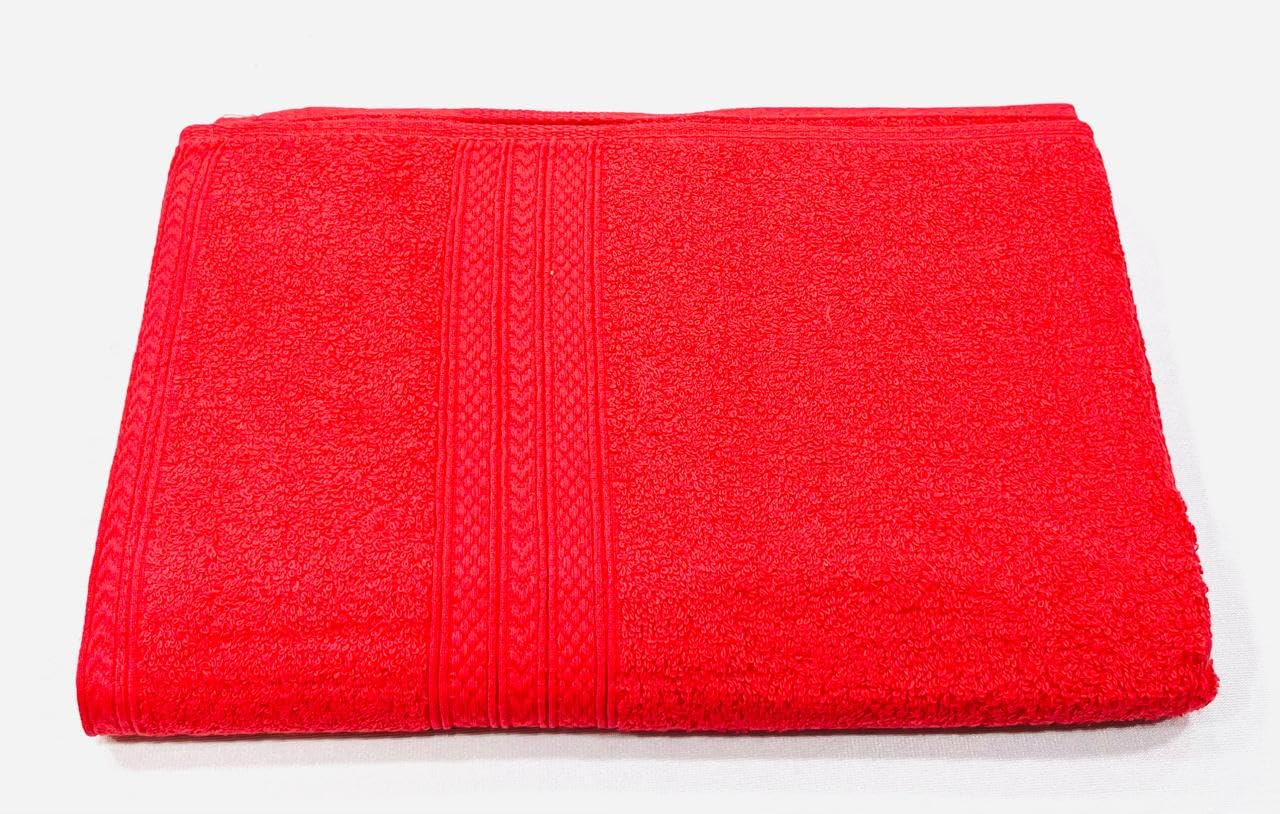 Bombay Dyeing Tulip Small Size Bath Towel 500 Gsm (Red)
