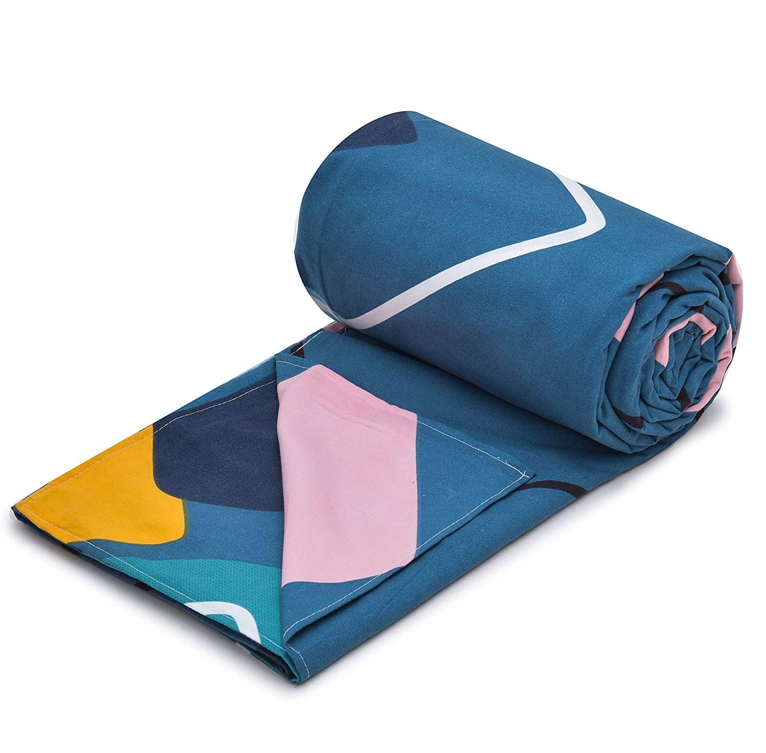 Cotton Printed 1 Single Bedsheet With 1 Large Size Pillow Covers - 60 X 90 Inches, Multicolor | 240 Thread Count - Light Weight, Suitable For All Seasons & Easy To Wash