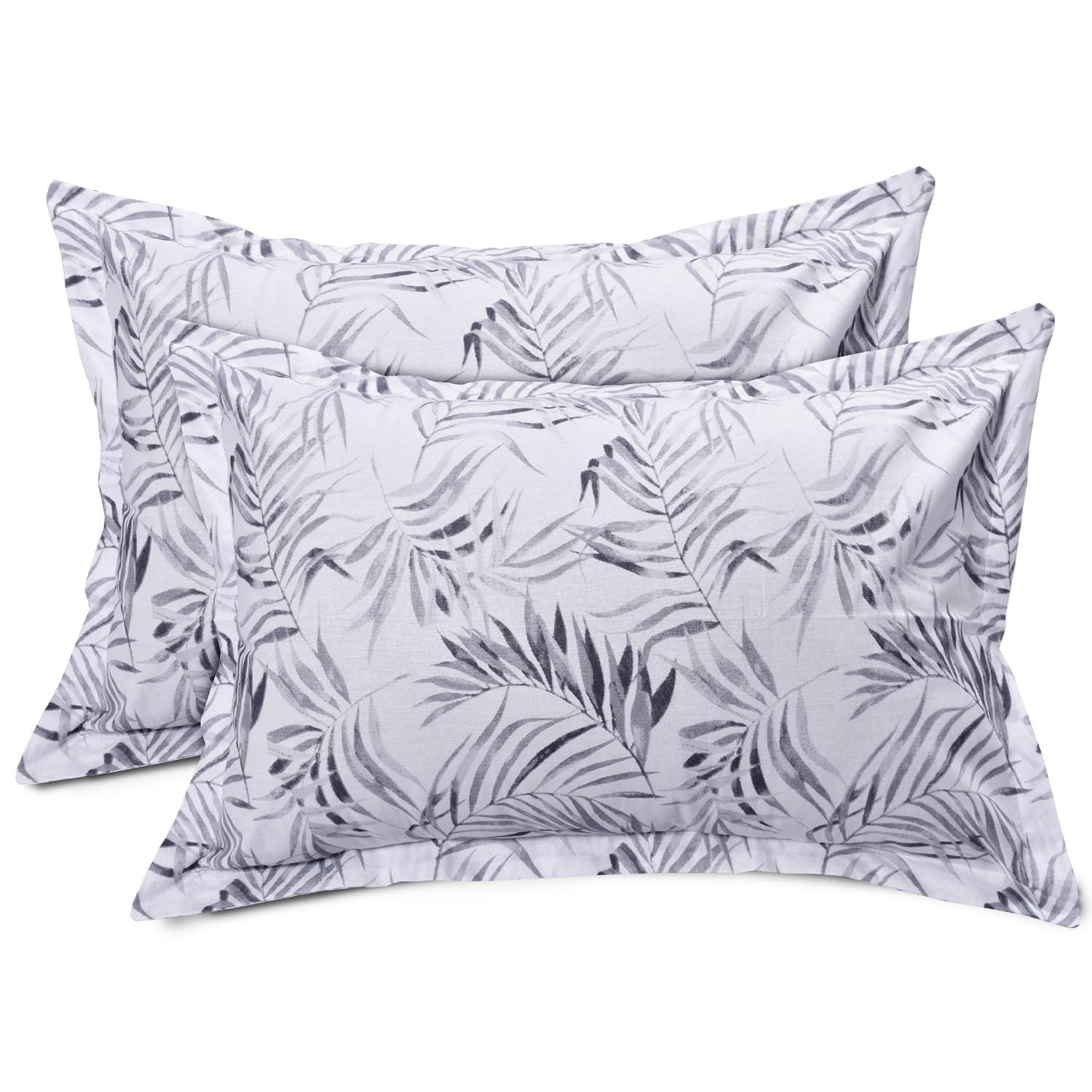 King Size For Double Bedsheet 2 Pillow Covers - 108 X 108 Inches, Grey & White | Soft & Durable For Everyday Use - All Season Comfort