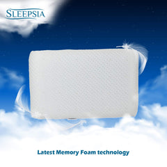 Memory Foam Pillow For Sleeping, Cervical Pillow, For Neck Pain Relief, White, Standard Size | Single Pillow, Comfortable Pillow, Rectangular Shape, Best Orthopedic Pillow