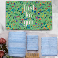Mush Bamboo Luxurious Bath + Hand & Face Towel 1000 Gsm | Ultra Soft, Absorbent & Antimicrobial Towel (Sky Blue) -3 Piece