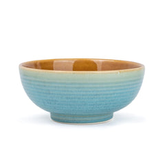 Ceramic Large Serving Bowls Set Of 1 Pc - 1500ml, Blue Brown | Premium Ceramic Bowls - Microwave Safe Bowls | Ceramic Bowl With Glossy Finish - Large Size Bowl