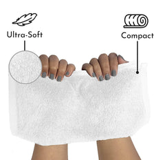Space Fly Cotton Face Towels 750 Gsm | Soft & Absorbent Face Napkins For Daily Use | Multipurpose Small Towel | Set Of 5 (White)