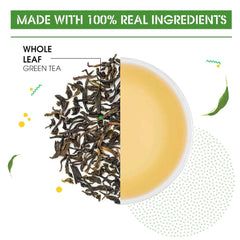 Teabox Organic Darjeeling Whole Leaf Green Tea - 100gm, 3.5 Ounce | Brisk, Light & Fresh Whole Leaf Tea - Straight From The Himalayas | 100% Natural, 0% Bitterness, Low Caffeine
