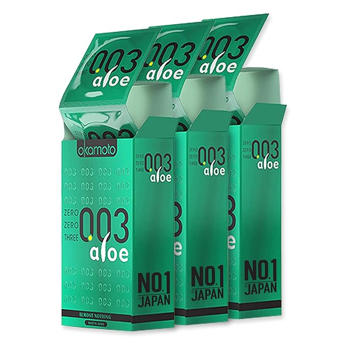 Okamoto 003 Japan’s | Only Natural Water Based Lube Condom In India (Pack Of 3) | 30s Condoms
