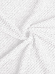 Spaces 100% Cotton Large Size Bath Towel 450 Gsm | Super Absorbent, Quick Dry, Ultra Soft Bath Towel | Dobby Solid Design (White)