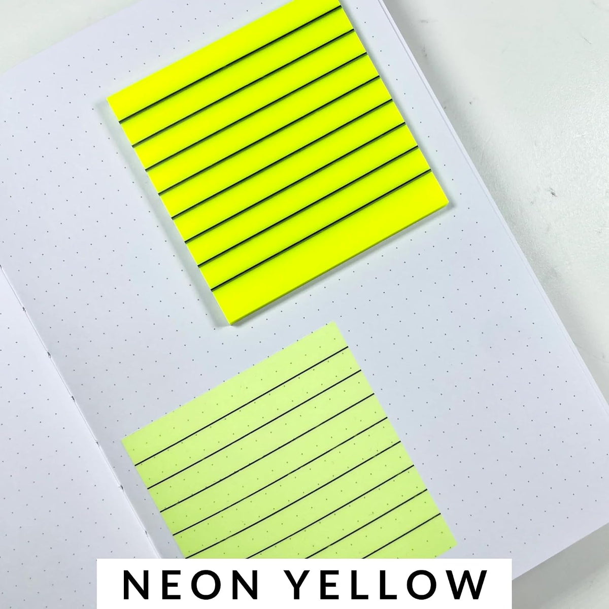 50 Sheets Transparent Sticky Notes With Line | Self Sticky Notes Waterproof Pet Markers | (Yellow)