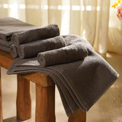 Pure Home + Living Sheared Face Towels 1300 Gsm | Ultra Soft, Absorbent, Quick Dry Towels For Facewash, Gym, Sports, Travel | Pack Of 8 (Dark Grey)