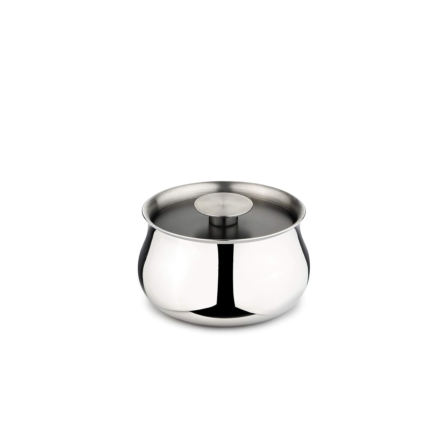 Stainless Steel Double-Walled Serving Bowl With Lid - Stainless Steel Donga | Dining Table Bowl - Curry, Rice, Sabzi Serving Bowl | Extra Small Bowl With Lid - Serve Ware, Dinnerware & Tableware