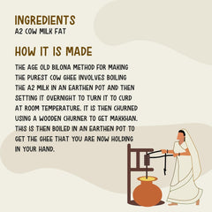 Pure Premium A2 Sahiwal Cow Desi Ghee By Nature Nosh | Natural & Healthy Vedic Bilona Method Curd Churned Cow Desi Ghee | (500ml) 16.9 Ounce | Jar Pack