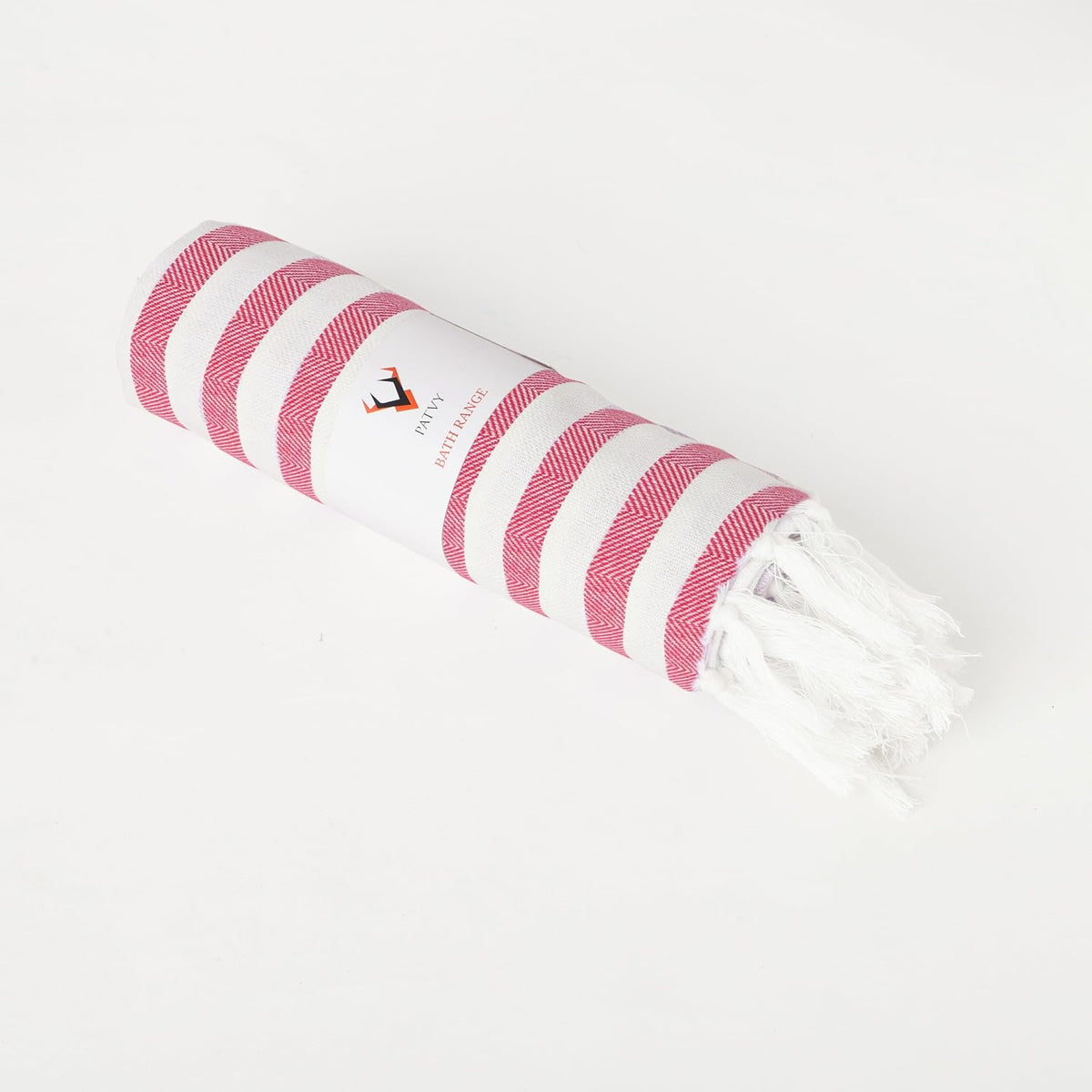 Patvy Bath Towels 240 Gsm | Light Weight Turkish Style Stripe Bath Towels For Men & Women Large Size (Rose)- Pack Of 1
