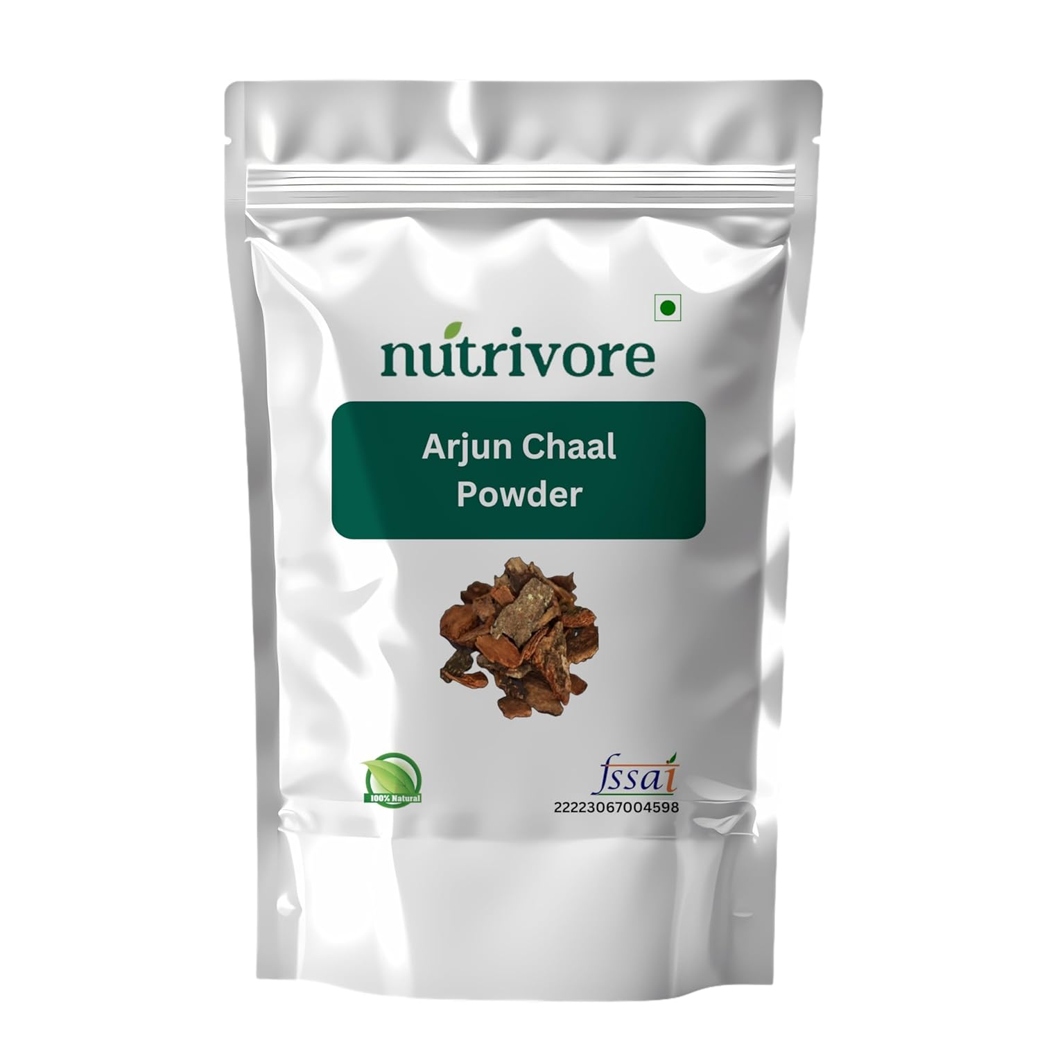 Nutrivore Pure Arjun Chaal Powder, Arjun Bark Powder, Supports Healthy Heart Function, Terminalia Arjuna, No Added Preservatives | 400gm 0.8lbs