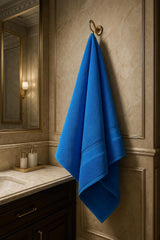 Bombay Dyeing Towel 100% Cotton Tulip Bath Turkish Towel 500 Gsm | Super Soft & Ultra Absorbent | Hand Washable & Machine Washable (Swedish Blue)