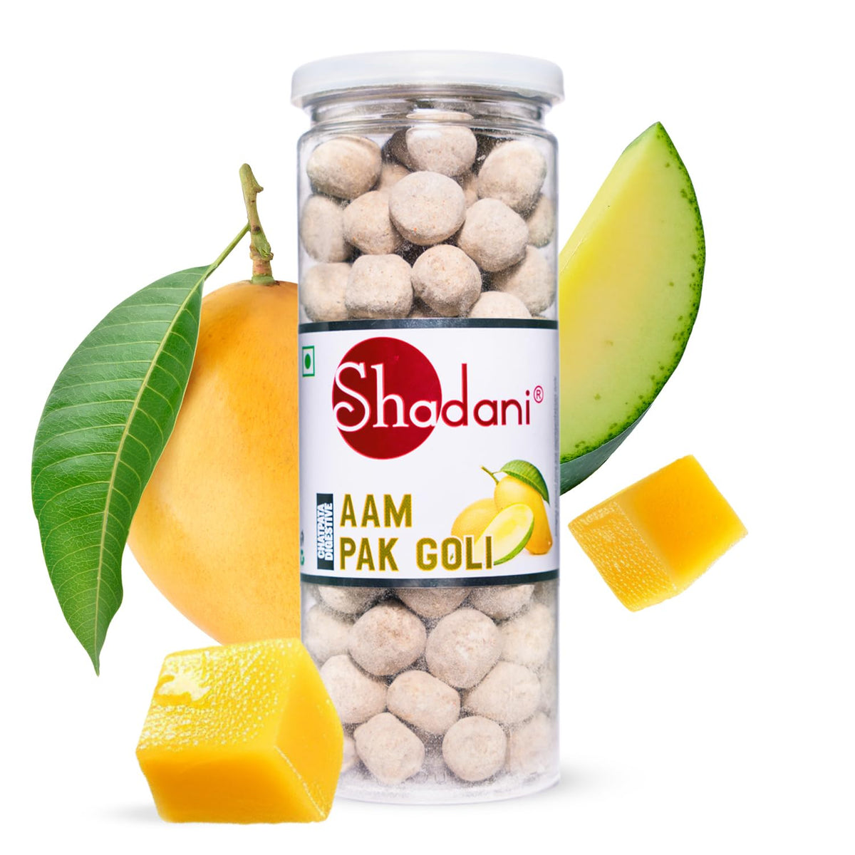 Shadani Aam Pak Goli Can (200gm), Mango Flavoured Pachak Goli | After Meal Digestive Churan Goli