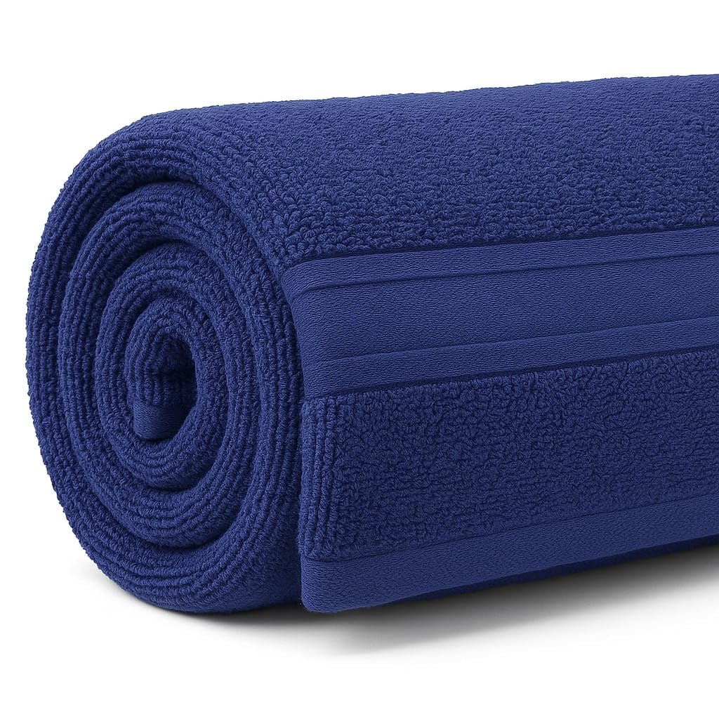 Premium Cotton Large Size Bath Towel 500 Gsm | Super Soft Absorbent, Quick Dry Towel (Royal Blue)
