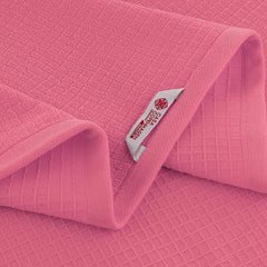 Casa Copenhagen Egyptian Cotton Waffle Large Bath Towel 500 Gsm (Pink)