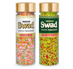 Panjon Swad Kashmiri Mix & Royal Rajbhog 450gm, (225gm *2 Bottles) | Perfect For After-Meal Snack