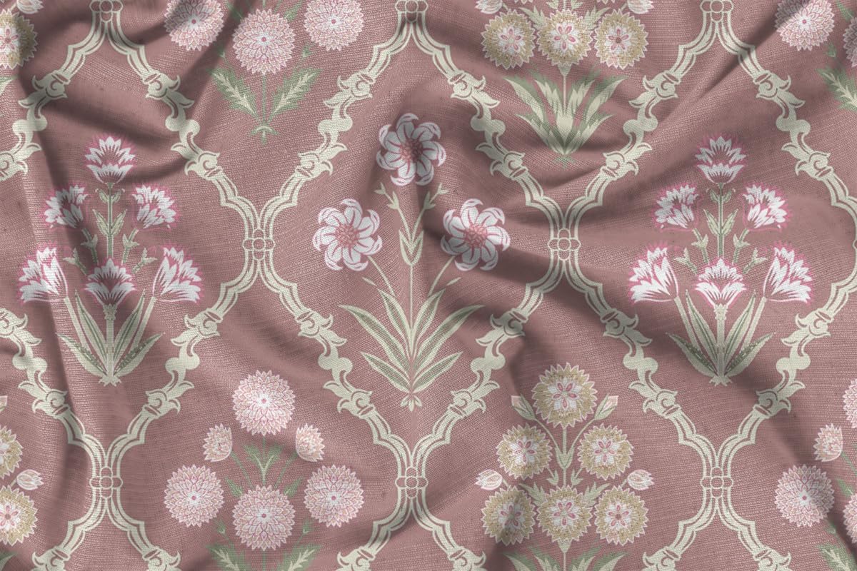 Cotton Elastic Fitted Printed Queen Size Double Bed Bedsheet With 2 Pillow Cover | 60 X 78 Inches, Pink - Soft Touch, Wrinkle Resistant, Skin Friendly