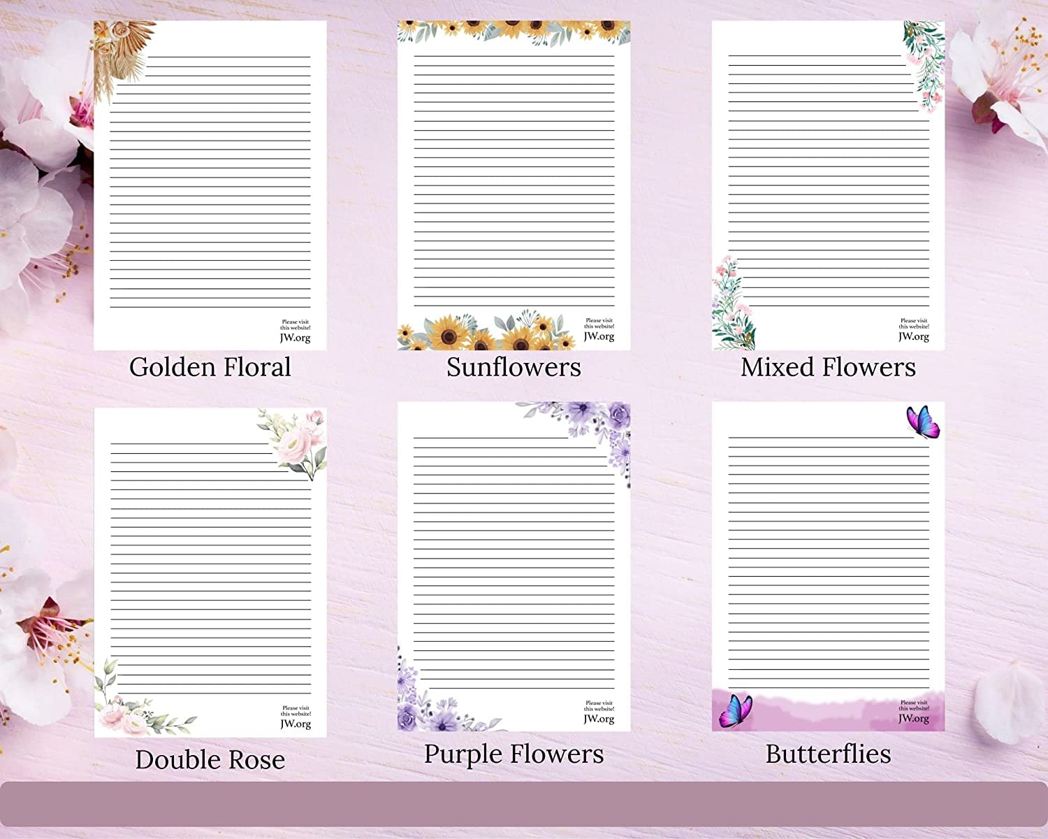 Letter Writing A4 Pad Stationery Paper Lined Gift Notepad Writing (Big Sunflowers) 50 Sheets