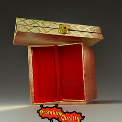 Designer Premium Mdf Wedding Box/Cash Box, Shagun Box, Decorative Box, Money Box, Gaddi Box 20 X 9 X 4cm, Colour - Golden, Style - Elegant