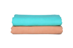 Traditional Thread'S 100% Cotton Large Size Bath Towel | Ultra Soft, Absorbent, Light Weight & Quick Dry Towel (Set Of 2) | Brown, Aqua Green