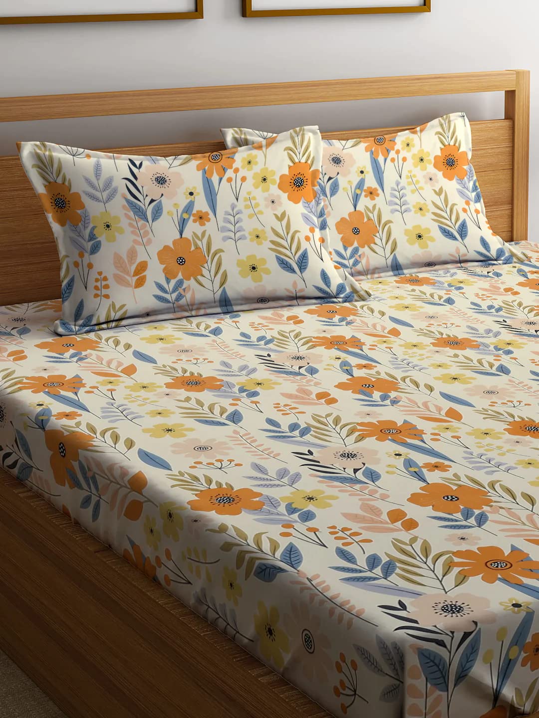 Super King Size Bedsheets With 2 King Size Pillow Covers | 108 X 108 Inches, Multicolor - Perfectly For Gifting Wedding Anniversary, Mother’S Day, Birthday