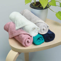 Heelium Bamboo Face Towel 900 Gsm | Ultra Absorbent & Odour-Free 3x Softer Than Cotton Towels | Pack Of 5 -Blue, Teal, White, Light Grey & Peach