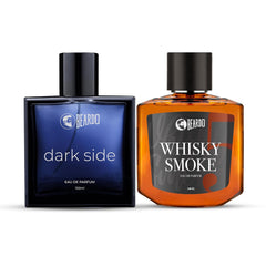 Beardo Whisky Smoke & Dark Side Men Eau De Parfum 200ml 6.7 Fl.oz. Pack Of 2 | Perfect Fragrance For Officewear