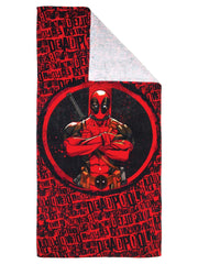 Athom Living Kids Soft Cotton Cartoons Digital Printed Bath Towel 300 Gsm (Deadpool)