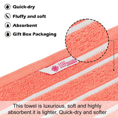 Casa Copenhagen Egyptian Cotton Ecstatic Hand Towel 740 Gsm (Malibu Peach)- 6 Pcs