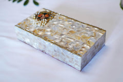 Mother Of Pearl Design Decorative Cash Box, Shagun Box, Gifting Cash Box, Gaddi Box, Jewellery Box, Shagun Envelope Money Box Envelope Wedding Gift, Special Feature - Portable
