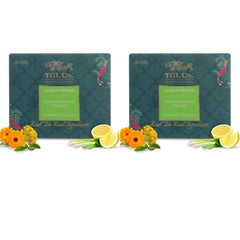 TGL Co. Lemon Detox Green Tea - Pack Of 2 X 16 Pyramid Tea Bags | Anti Inflammatory Properties, Keeps Hydrated - Medium Caffeine, Rich In Taste