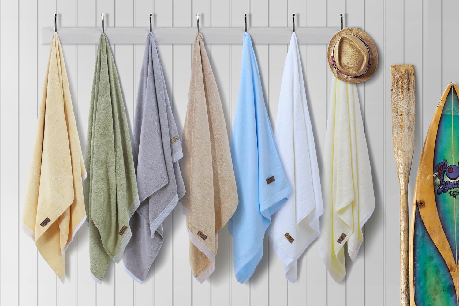 Spread Spain Bamboo Towel Bath, Hand & Face Towel 360 Gsm | High Absorbent Super Soft | Hotel Spa Decorative Bathroom Towels | Olive (Set Of 3)